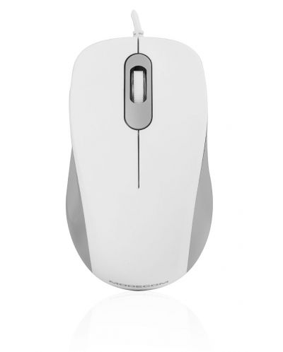 Мишка Modecom - MC-M10S, оптична, бяла