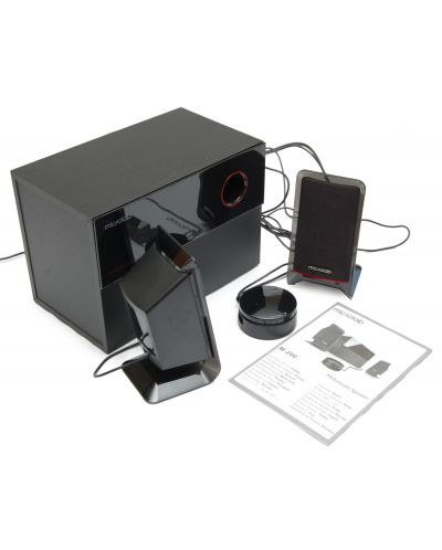 Аудио система Microlab - M200, 2.1, черна - 1