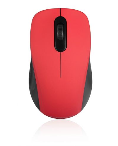 Мишка Modecom - MC-WM10S, оптична, безжична, червена