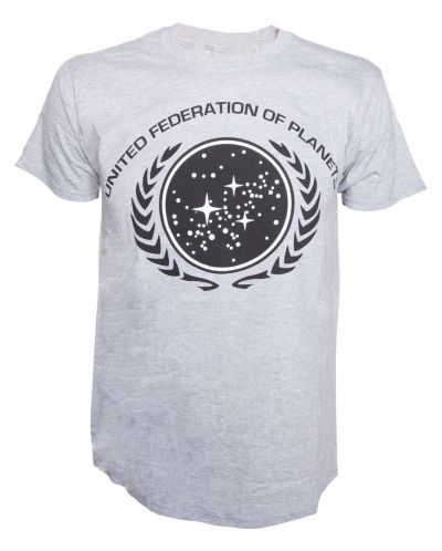 Тениска Star Trek - Federation, сив, размер S - 1