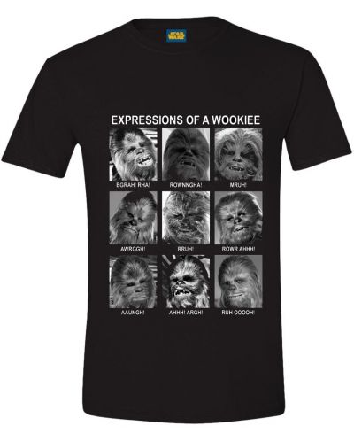 Тениска Star Wars - Expression of a Wookiee, черна, размер M - 1
