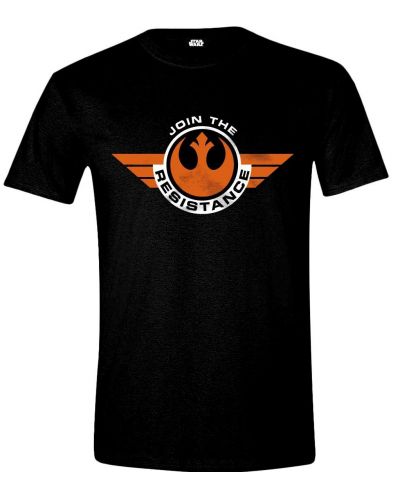Тениска Star Wars VII - Join the Resistance, черна, размер M - 1