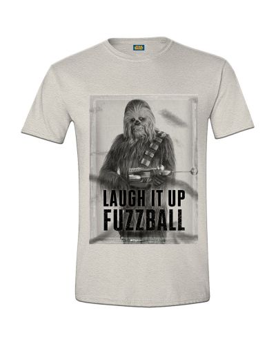 Тениска Star Wars - Laugh It Up Fuzzball, сива, размер S - 1