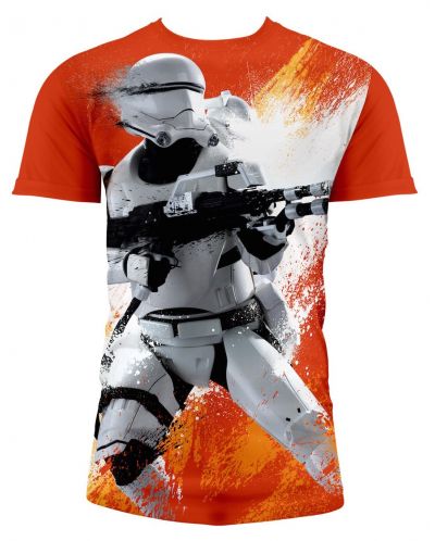 Тениска Star Wars - Flametrooper Full Print, оранжева, размер L