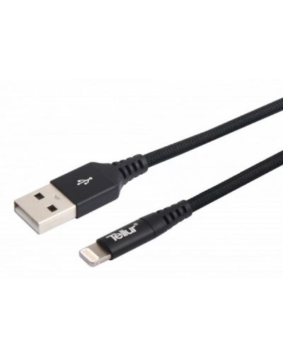 Кабел Tellur - TLL155221, USB-A/Lightning, 1 m, черен - 2