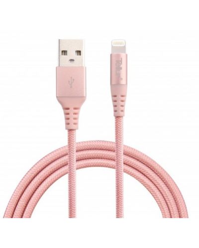 Кабел Tellur - TLL155241, USB-A/Lightning, 1 m, Rose Gold