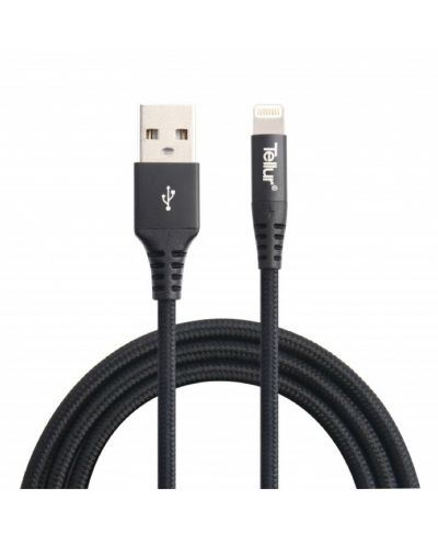 Кабел Tellur - TLL155221, USB-A/Lightning, 1 m, черен - 1
