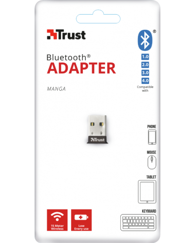 Адаптер Trust - Bluetooth 4.0, черен - 4