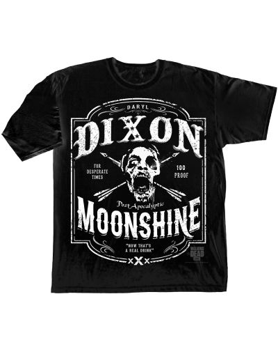 Тениска Walking Dead - Moonshine, черна, размер L - 1