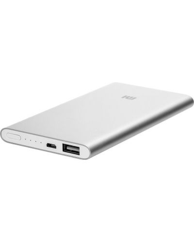 Портативна батерия Xiaomi - Mi 2, 5000 mAh, сребриста - 1