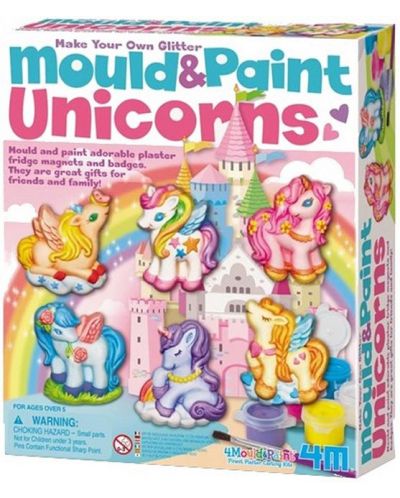 Творчески комплект 4M Mould &amp; Paint - Направи си сам, Еднорози от гипс