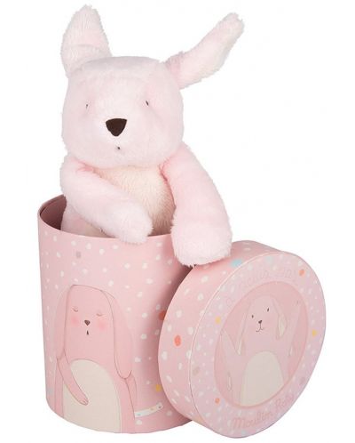 Мека играчка в кутия Moulin Roty A Petit Pas - Зайче, 20 см