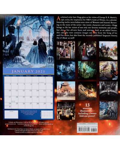 A Song of Ice and Fire 2021 Calendar - 2