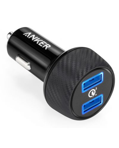 Зарядно за кола Anker - PowerDrive Speed, USB-A, 39W, черно - 1