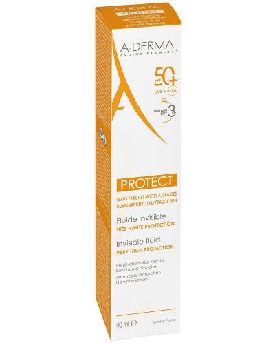 A-Derma Protect Невидим флуид, SPF50+, 40ml - 3