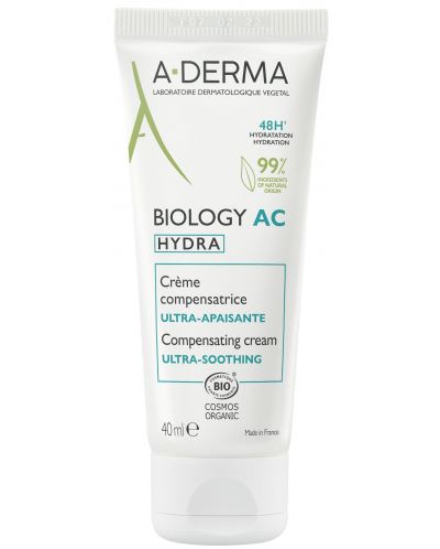 A-Derma Biology AC Хидратиращ крем Hydra, 40 ml - 1