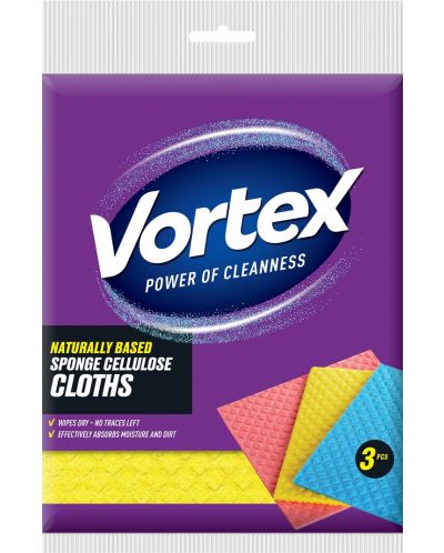 Абсорбиращи целулозни кърпи Vortex - 3 броя, многоцветни - 1