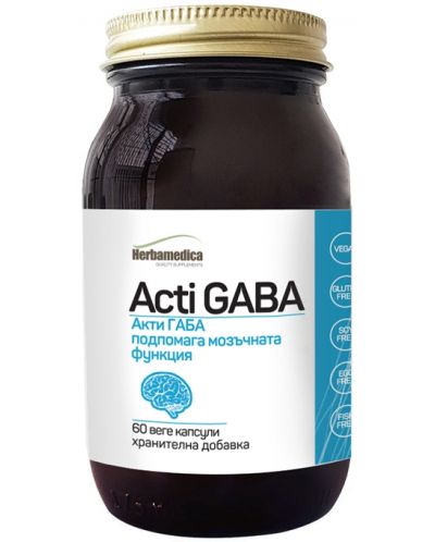 Acti GABA, 60 веге капсули, Herbamedica - 1
