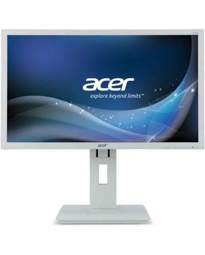 Монитор Acer B246HLwmdr - 24", TN, FullHD, бял (разопакован) - 1