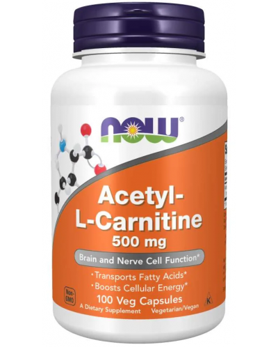 Acetyl L-Carnitine, 500 mg, 100 капсули, Now - 1