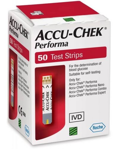 Accu-chek Performa Тест ленти за кръвна захар, 50 броя - 1