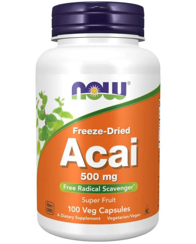 Acai, 500 mg, 100 капсули, Now - 1