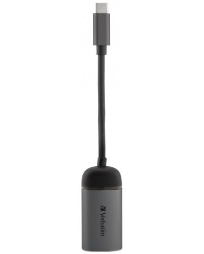 Адаптер Verbatim - USB-C/RJ45, 0.10 m, черен/сребрист - 2