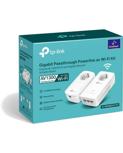 Aдаптери TP-Link - Powerline TL-WPA8631P, 1.3Gbps, бели - 3