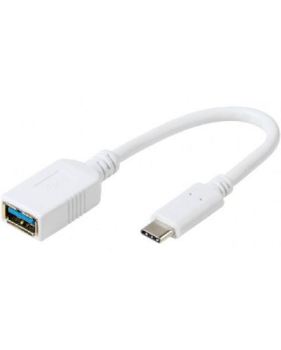 Адаптер Vivanco - 39837, USB-A/USB-C, бял - 1