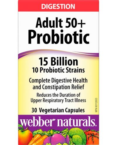 Adult 50+ Probiotic, 30 веге капсули, Webber Naturals - 1