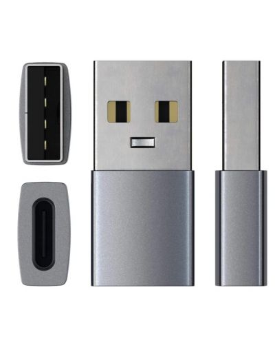 Адаптер Satechi - Aluminum, USB-A/USB-C, сив - 3