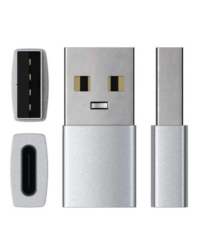 Адаптер Satechi - Aluminum, USB-A/USB-C, сребрист - 3