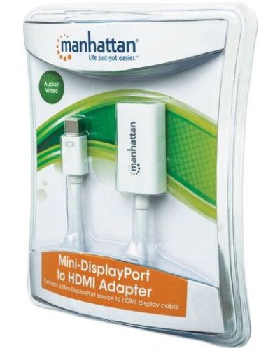 Адаптер Manhattan - Mini DisplayPort/HDMI, бял - 2