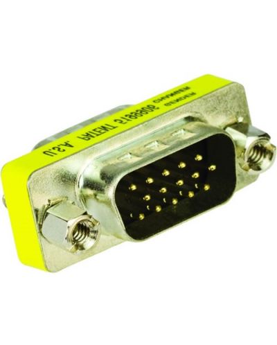 Адаптер VCom - CA081, VGA/VGA HD15, жълт/черен - 1