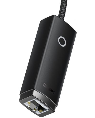 Адаптер Baseus - Lite WKQX00000, USB-A/RJ45, черен - 2
