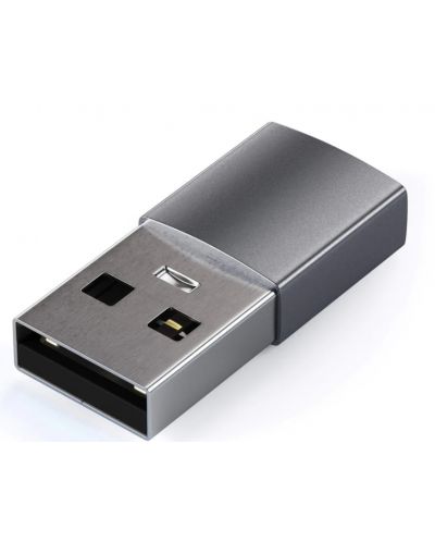 Адаптер Satechi - Aluminum, USB-A/USB-C, сив - 2
