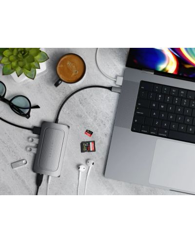 Адаптер Satechi - ST-U4MA3M, USB-C/MultiPort, сив - 5