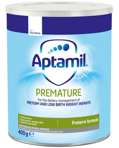 Мляко за кърмачета Aptamil - Premature, опаковка 400 g - 1