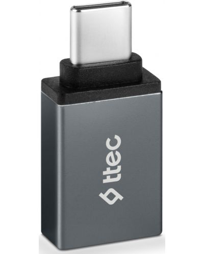Адаптер ttec - OTG Converter, USB-C/USB-A, черен - 1
