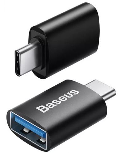 Адаптер Baseus - Ingenuity, USB-C/USB-A, черен - 3
