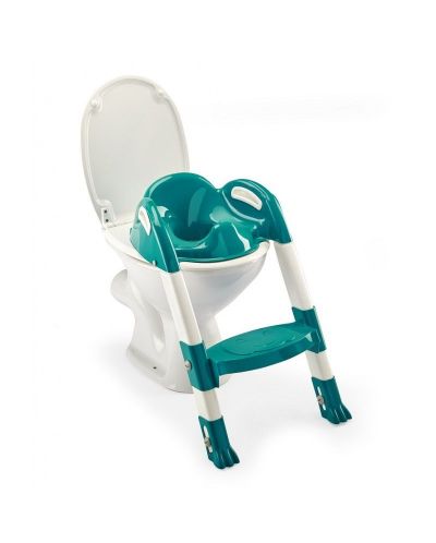 Адаптор за тоалетна чиния Thermobaby Kiddyloo - Сгъваем, със стълба, Deep Peacock - 1