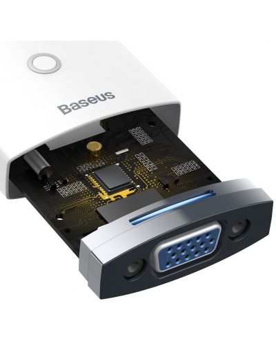 Адаптер Baseus - Lite WKQX010102, HDMI/VGA, бял - 4