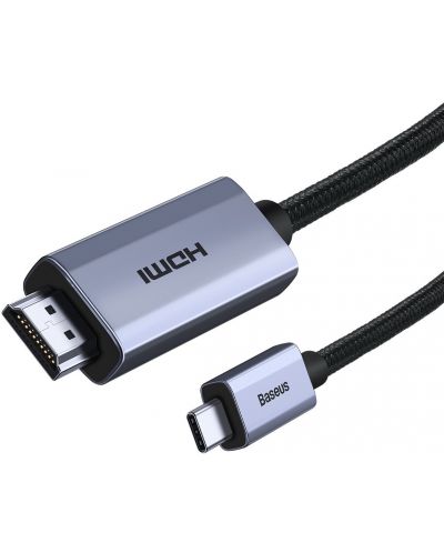 Адаптер Baseus - High Definition, USB-C/HDMI, черен/сив - 1