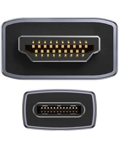 Адаптер Baseus - High Definition, USB-C/HDMI, черен/сив - 3