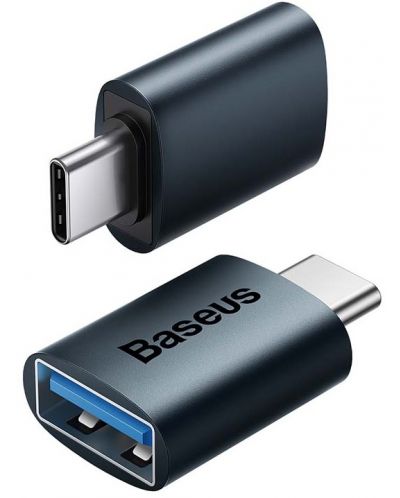 Адаптер Baseus - Ingenuity, USB-C/USB-A, тъмносин - 3