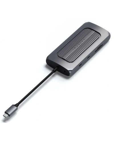 Адаптер Satechi - ST-UCMXAM, USB-C/MultiPort MX, сив - 3