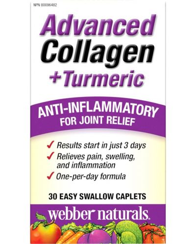 Advanced Collagen + Turmeric, 30 мини каплети, Webber Naturals - 1