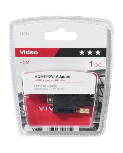 Адаптер Vivanco - 47074, HDMI/DVI, черен - 3