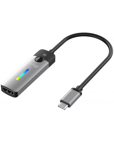 Адаптер j5create - JCA157, USB-C/HDMI, сив - 1