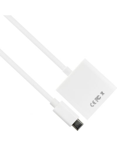 Адаптер VCom - CU421, USB-C/VGA, бял - 5
